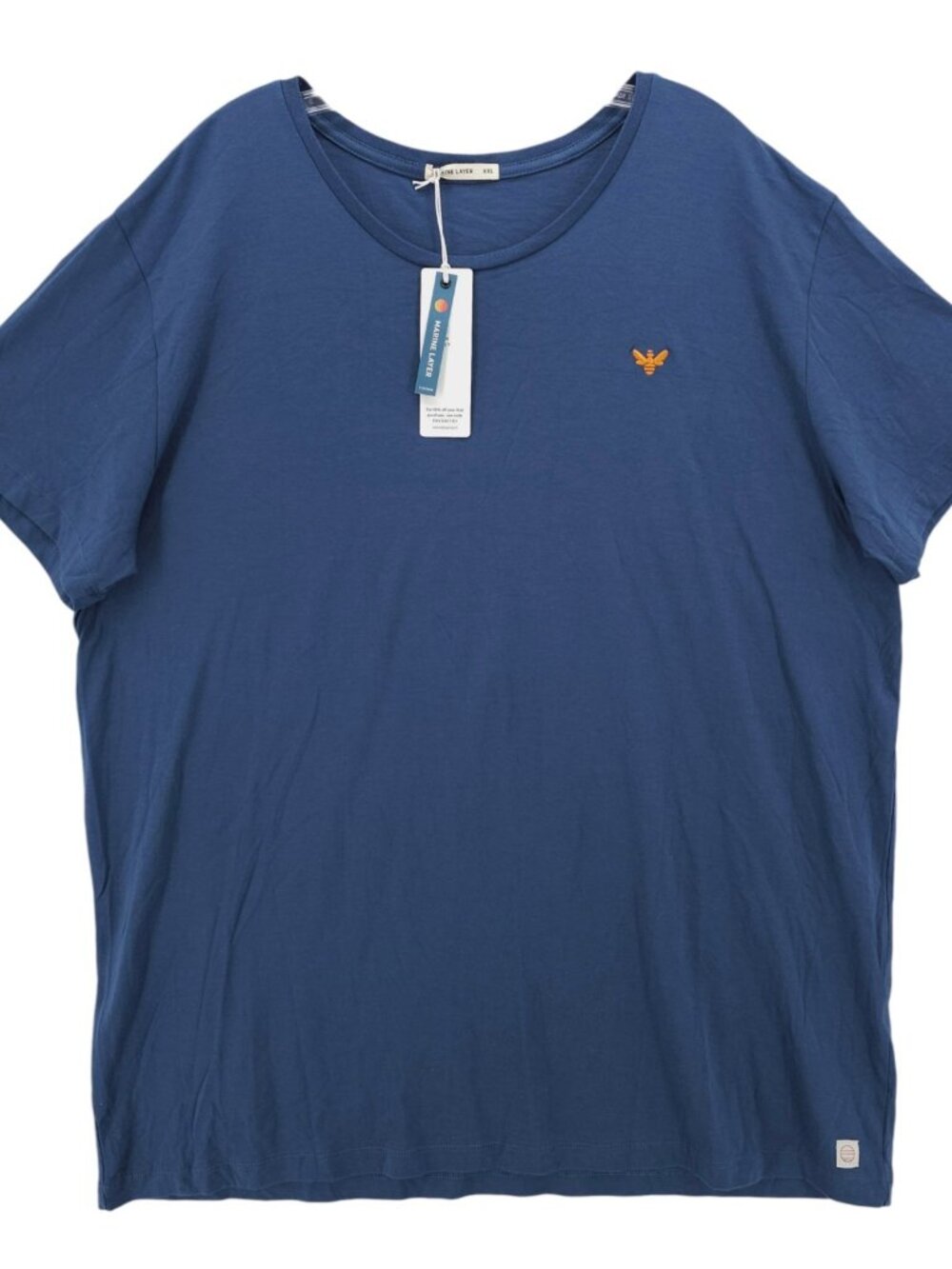 NWT MARINE LAYER Men’s Signature Crew Tee Bee Logo Supima Cotton Modal XXL